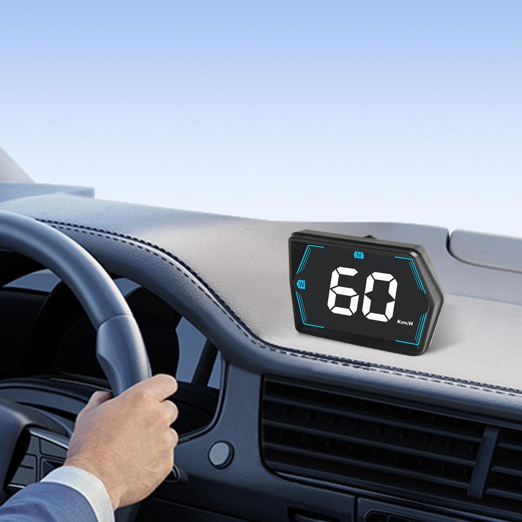 Driving Safety Night Driving HUD Head-Up Display Speed Information USB Powered Built-in Light Sensor High Resolution