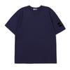 Stoneh Classic Patch Solid Color T-Shirt Men Women High Street Basic Short Sleeve Crewneck Casual Top