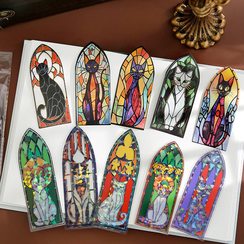 Bookmark PVC Shengge De Window Student Reading Label Card Hot Stamping Book Clip Scrapbook Decoration