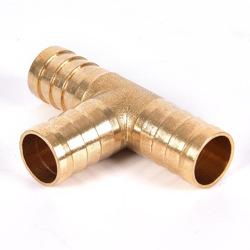 Raccordo A T In Ottone 8mm Per Tubo – 3 Vie Per Aria, Gas, Olio E Carburante – KIMISS