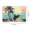 Retro Surfing Front Door Mat Anti-Slip Outdoor Absorbent Summer Beach Surfer Doormat Kitchen Balcony Entrance Rug Carpet