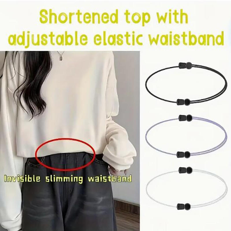 3Pcs Adjustable Elastic Band Crop Tuck Tool Elastic Crop Tuck for Sweater Shirt Summer Crop Tops Adjustable Band Clothing Fasten Accessories