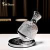 ZISIZ European Luxury Crystal Burgundy Wine Glass Set with Decanter