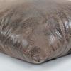 Brown Leather-look Cushion 40x40cm HAVANE