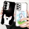 Bull Terrier Dog Cute Puppies Plating Phone Case For Samsung A17 A07 A37 A57 A16 A56 A15 A55 A14 A54 A13 A53 A26 A36 A25 A35 A24