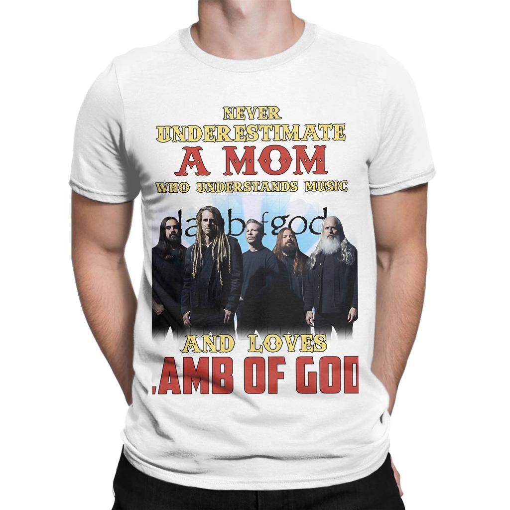 Never Underestimate A Mom Who Loves Heavy Metal Band Funny Graphic 100 Cotton Tshirt Lamb Of God Tees Tops For Unisex