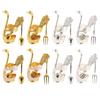 Creative Decorative Swan Base Holder Set Ice Cream Spoons Cutlery Dinnerware Set for Dining Table Wedding Birthday Decoration