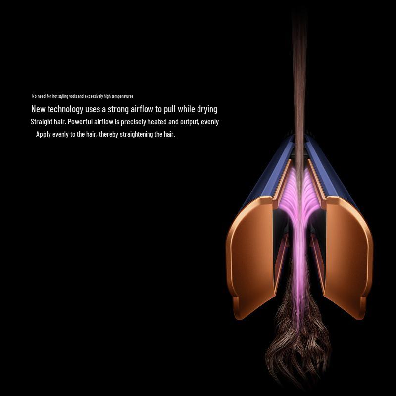 מייבש שיער ומחליק במהירות גבוהה HT01: כלי עיצוב ביתי 2 ב-1 עם בקרת טמפרטורה קבועה