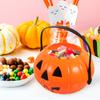 Trick or Treat Pumpkin Bucket Candy Bag Halloween Party Decoration Kids Plastic Buckets Small Container Treat Holder Gift