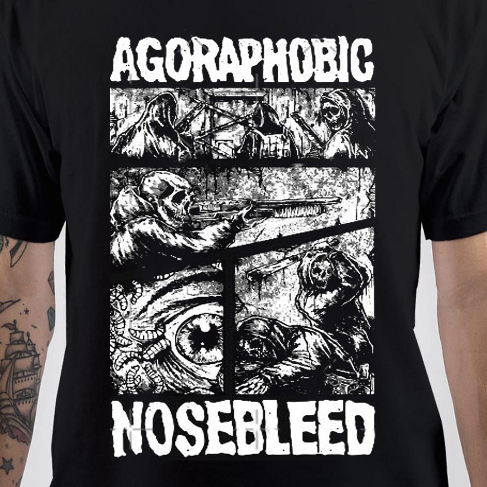 Agoraphobic Nosebleed band black T-shirt Unisex Tee All sizes XA650 XXXL