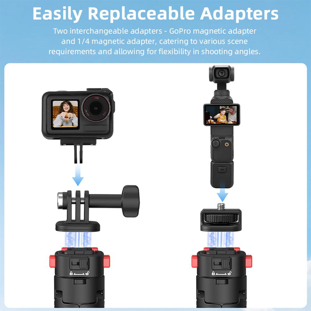 Extension Rod Tripod with Magnetic Adapter Protable Tripod Stand for DJI Osmo Action 5 Pro/Insta360 X4 for DJI Osmo Action 5 Pro