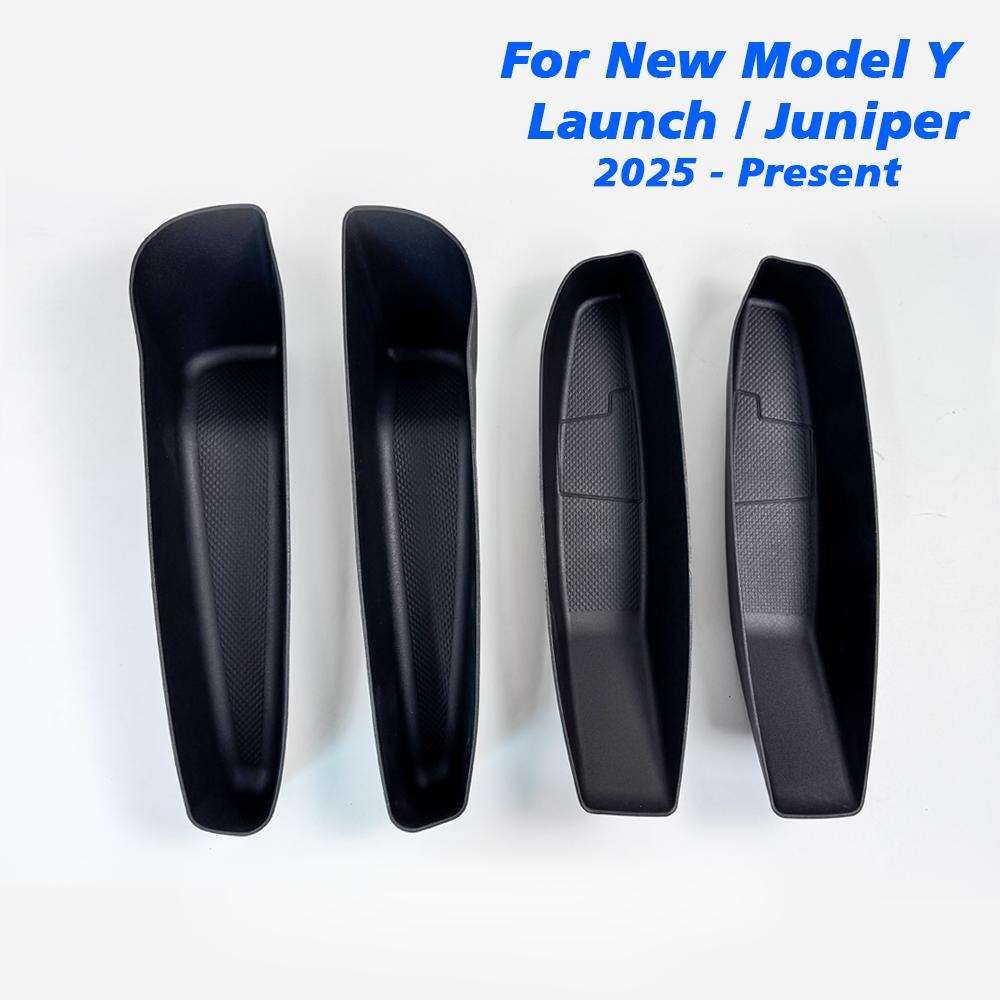 

For New Tesla Model Y 2025 Launch Juniper Car Door Side Storage Box Front TPE Door Storage Organizer Tray Interior Accessories
