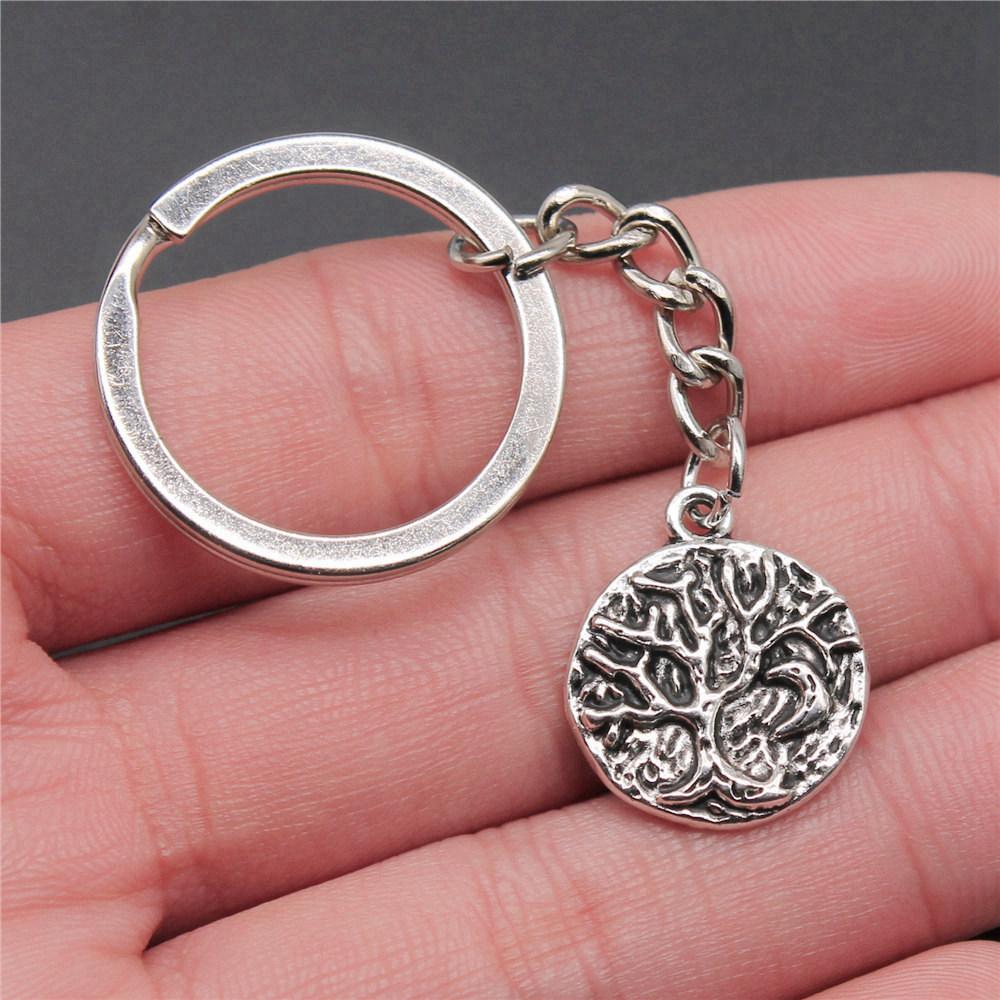 28mm Schlüsselanhänger Lebensbaum Kabbalah Hochzeitsschmuck Zubehör QY054
