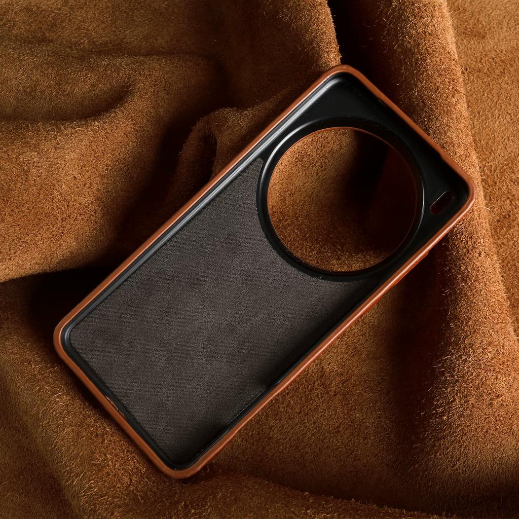 Waxed Leather Case for Vivo X300 Ultra X200 Pro X100S Mini Business Vintage Slim Fit Full Body Shockproof Protective Cover