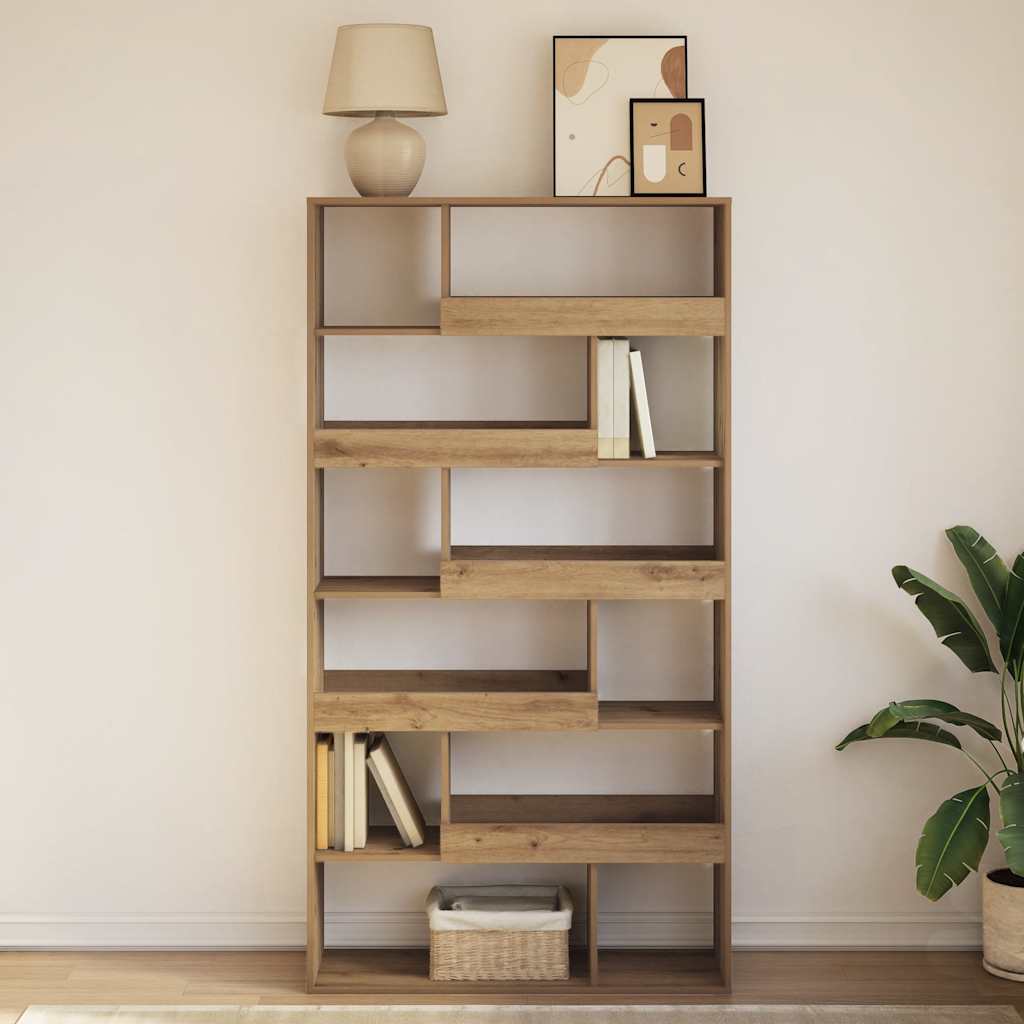 Bookshelf Artisan Oak 100 X 33 X 187.5 Cm Engineered Wood