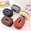 Car Tissue Box Holder Nappa Leather Car Center Console Armrest Napkin Box Sun Visor Backseat Tissue Case With Fix Strap