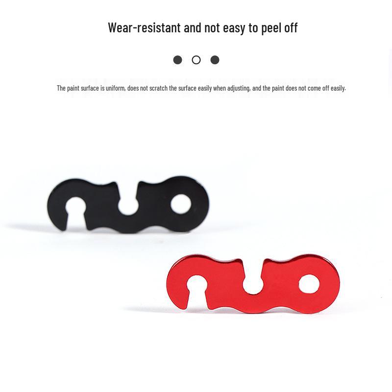 S-Shaped Aluminum Alloy Paracord Tent Rope Buckle with Three-Hole Design for Camping
