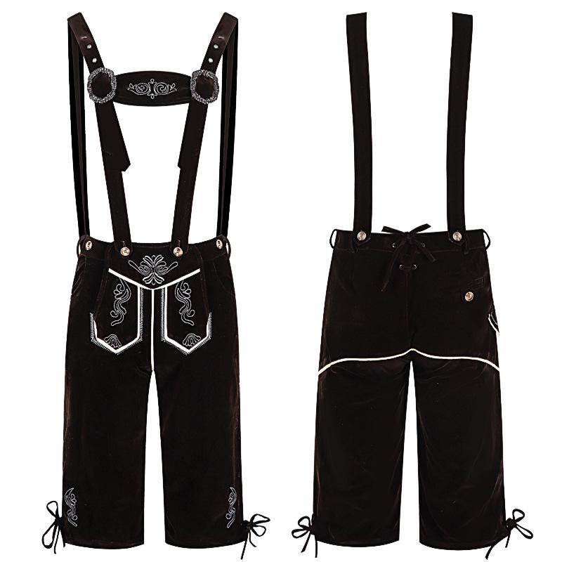 Oktoberfest Bavarian Men's Lederhosen with Suspenders