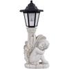 Antique Roman Column Knee Angel Solar Outdoor Light Antique Roman Column Knee Solar Outdoor Light Courtyard Ornament Light
