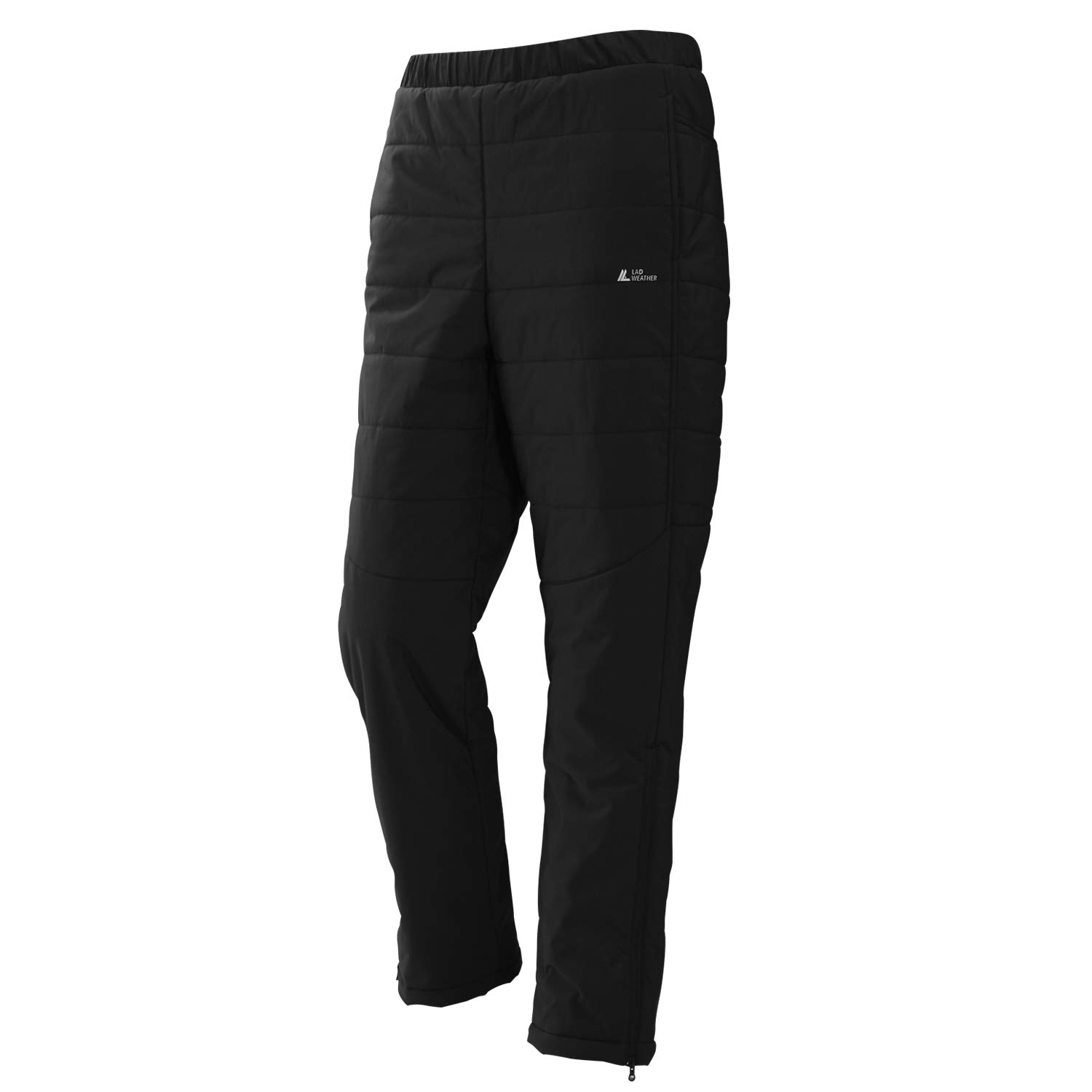 [Radweather] Men s Winter Pants, Insulated Down Pants, Trekking Pants, Hiking Clothing, Workwear, Outdoor Wear (Black, L)
