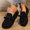 Fashion 2025 New Women Flat Shoes Slip-on Comfortable Elegant Fabric Suede Ballet Casual Warm Round Toe Winter Platform Boots