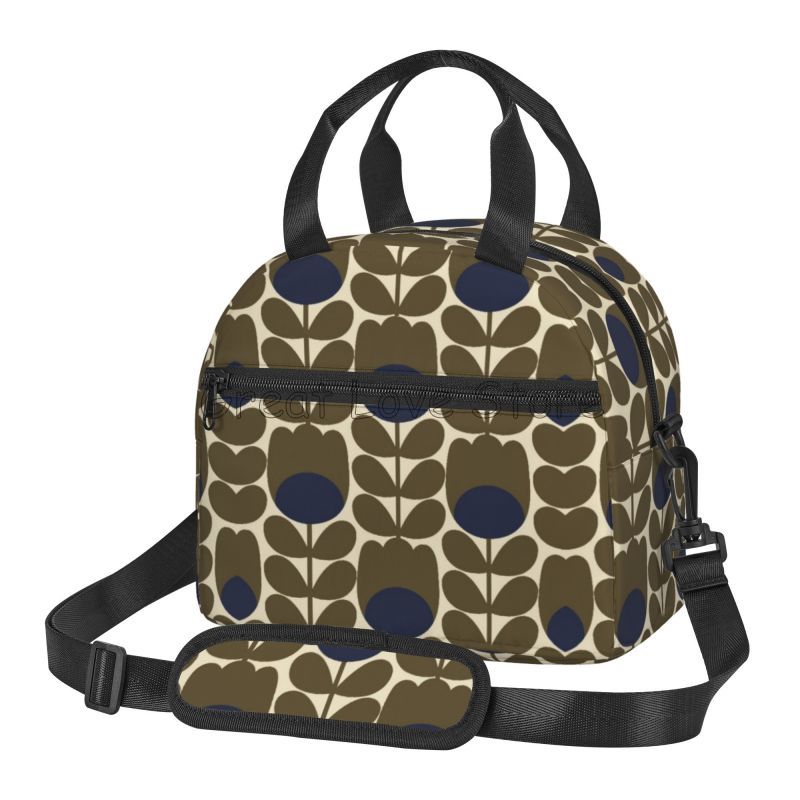 

Orla Kiely Bubble Flowers Lunch Bag with Adjustable Strap Insulated Lunch Box Cooler Thermal Reusable Tote Bag for Beach Picnic