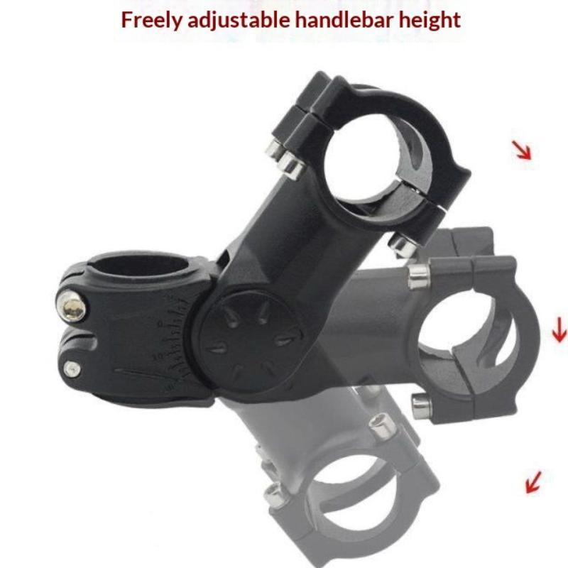 28.6Mm 31.8Mm Bike Stem Aluminum Alloy Adjustable Angle Adjustable Bike Stem Black For 28.6Mm Front Fork Tube, 31.8Mm Handle