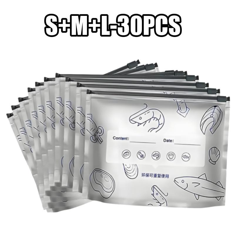 Алюминиевая фольга Антибактериальные пакеты для хранения Пакеты для запечатывания продуктов Многоразовые пакеты с зип-застежкой для кухни Холодильник Хранение свежести продуктов 1790₽