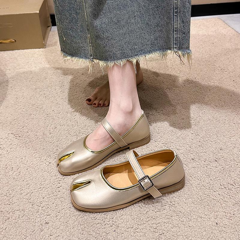 Fashion Women New Split Toe Flats Loafers Shallow Soft Leather Mules Casual Outdoor Walking Sneakers Mary Jane Shoes Zapatos Mujer
