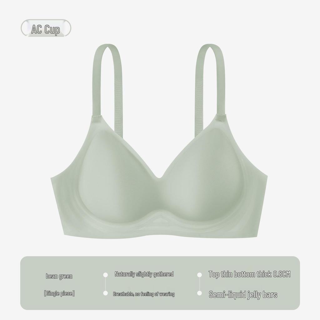 Six Rabbits Women's Push-Up Wire-Free Soft Support Bra, Small Bust, Anti-Sagging, Side Support