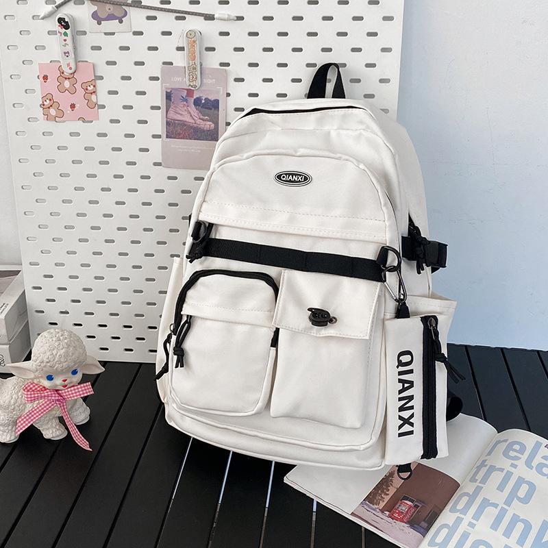 Schoolbag new Korean version ins tooling style schoolbag middle school student large capacity Japanese trend college student travel backpack men