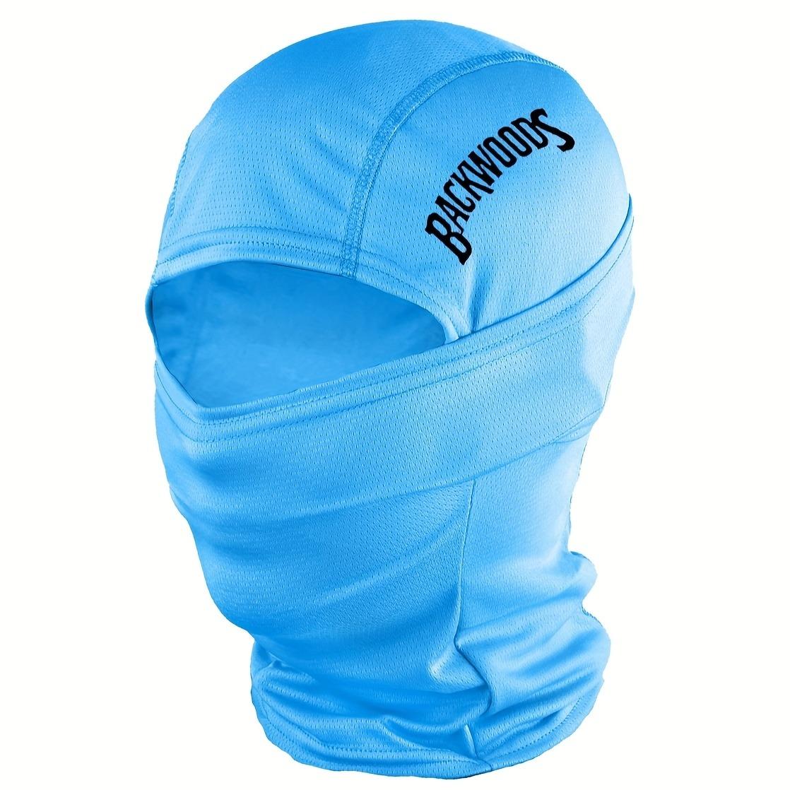 1pc/3pcs optional - BackWOODS printed balaclava hat windproof dustproof breathable - unisex outdoor sports full face mask One Size небесно-голубой