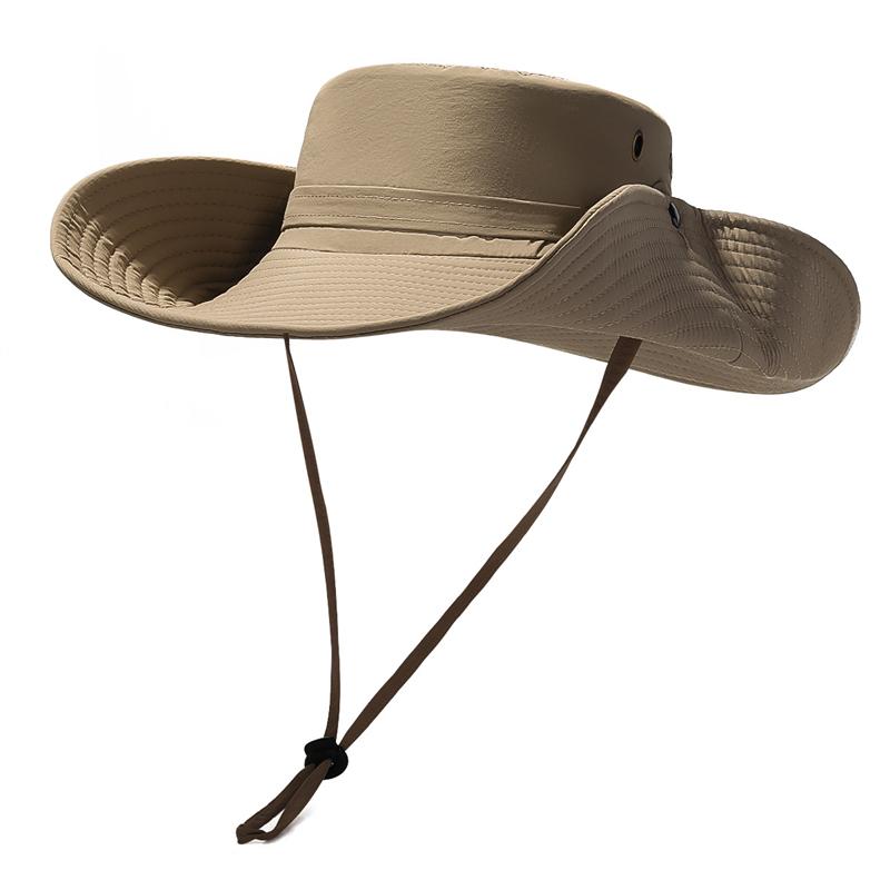 Four Seasons Fisherman Hat Men Women Western Cowboy Hat Breathable Outdoor Mountaineering Camping Fishing Big Brim Hat