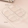 Kitchen Dinnerware for Condiments Fruit 4 Grid Plastic Divided Plate Compartmentalized Mixing Food Dish Reusable Dinner Plates