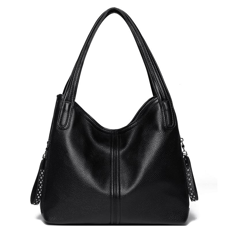 Women PU Leather Hobo Shoulder Bag Large Capacity Soft Handbag Fashion Casual Top‑handle Tote Bag Multi‑pocket Daily Shopping Work Hand Bag For