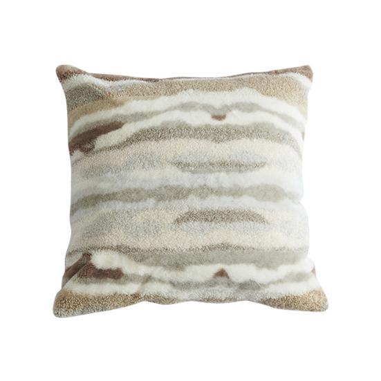 Наволочка для подушки с текстурированной скрытой застежкой-молнией, плюшевая наволочка для подушки для спальни, гостиной, дивана, украшения, чехол для подушки 45x45cm серый