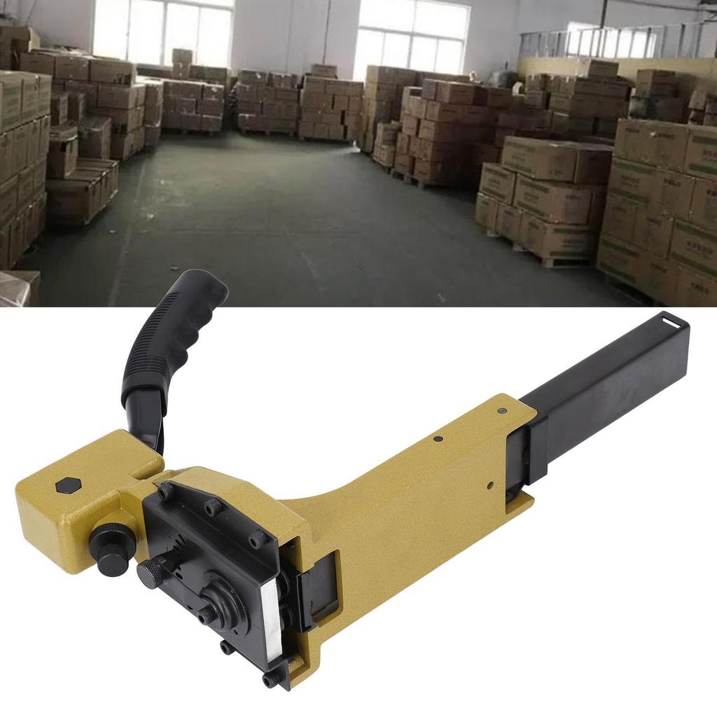 Cordless Handy Tacker for Cardboard Manual Carton Closure Stapler with Depth Nail Gun and Staple Handle Office Tool Sealers, Adjustment, Puller, Lock,