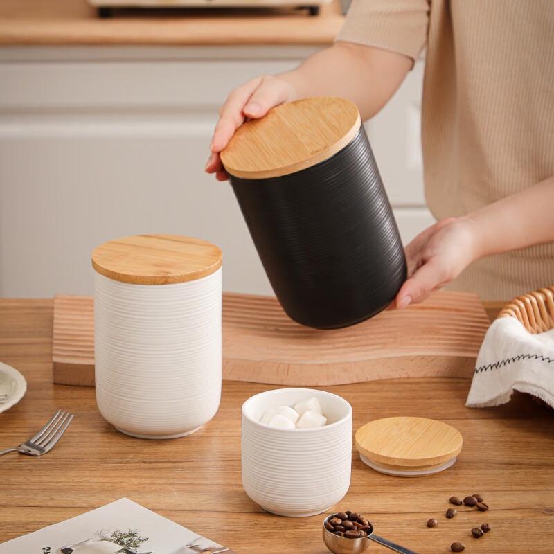 Brushed Ceramic Sealed Storage Jar Set