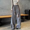 American Style Wide-Leg Woven Belt Pants: Women's 2026 Spring/Summer Casual Workwear