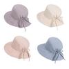 Bucket Hat Wide Brim Adjustable Fit Lace-up Fisherman Hat Foldable Travel Outdoor UV Blocking Windproof Sun