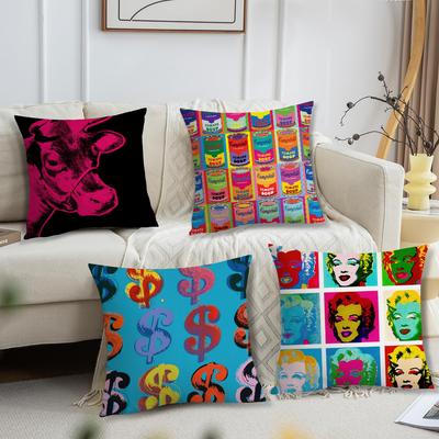 Federa Cuscino Artistica A-Andy Warhol per Divano Soggiorno Copricuscino Adatto per Decorazione Casa Camera da Letto Stanza
