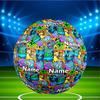 Custom Name Personalized Geometry Dash Print Size 5 Soccer Ball Training & Match Football, for Team, Kicking, Gift for Football
