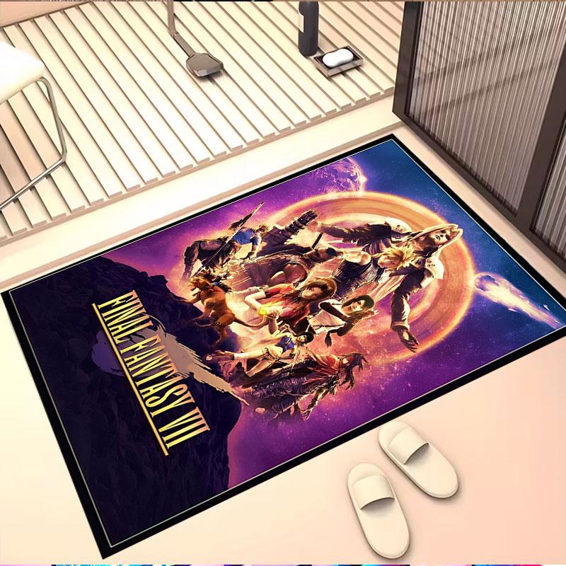 Final Fantasy Print Rug, Washable Floor Carpet, For Entryway Dorm Laundry Room Office Study, Home Decor Birthday Christmas Gift