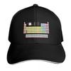 Periodic Table Detailed with Color Code On Black Background HD High Quality Online Store Baseball Cap