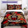 OGC Nice FC Printed 3PCS Bedding Set Breathable Duvet Cover with Pillowcases Decorative Bed Linen for Bedroom Home