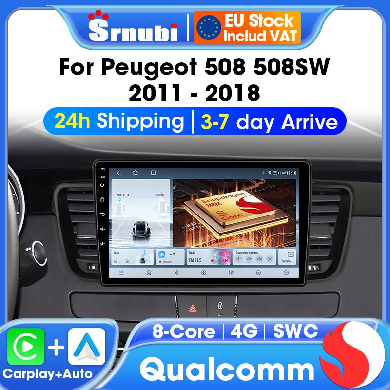 Carplay pour Peugeot 508 508SW lecteur multimédia voiture 2 Din unité principale GPS Navigation Android Auto stéréo voiture systèmes intelligents