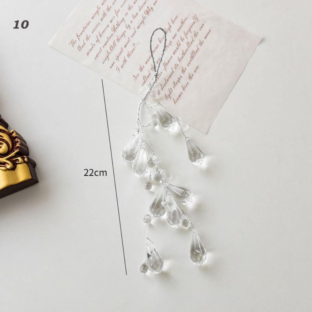 New Ice Crystal Snowflake Christmas Tree Pendant Clear Hanging Christmas Ornament Acrylic Christmas Decoration Party Supplies