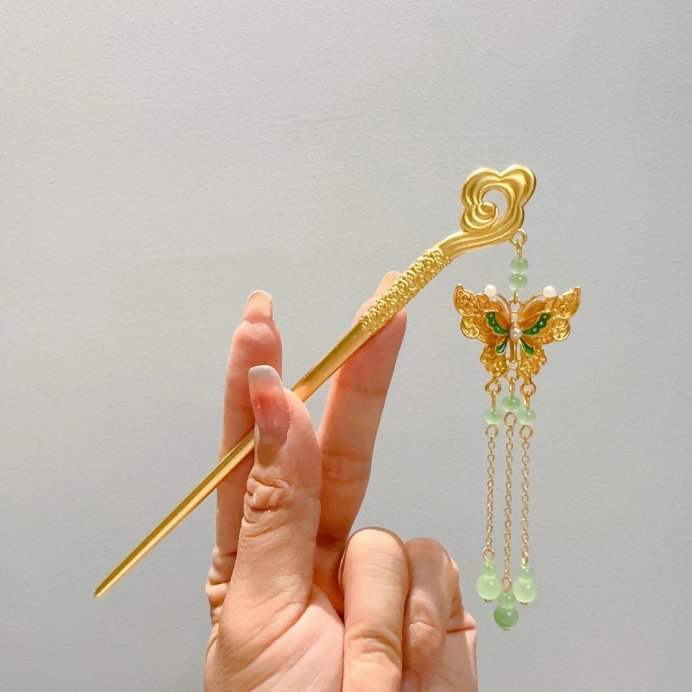 Gourd Tassels Hair Stick Pendant Hanfu Headwear Antique Chinese Style Hairpin  Girls