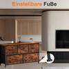Drawer Storage Cabinet with 5 Drawers, Clothes-drawer Closet for Living Room Bedroom & Entryway, Metal Frame + Wood Board
