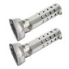 2 Pcs Motorcycle Exhaust Pipe Baffle Muffler 22mm Inlet 25mm Outlet Galvanized Iron Hexagonal Insert Silencer for ATV